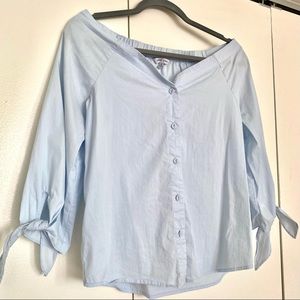 NAKED ZEBRA OFF THE SHOULDER BLOUSE